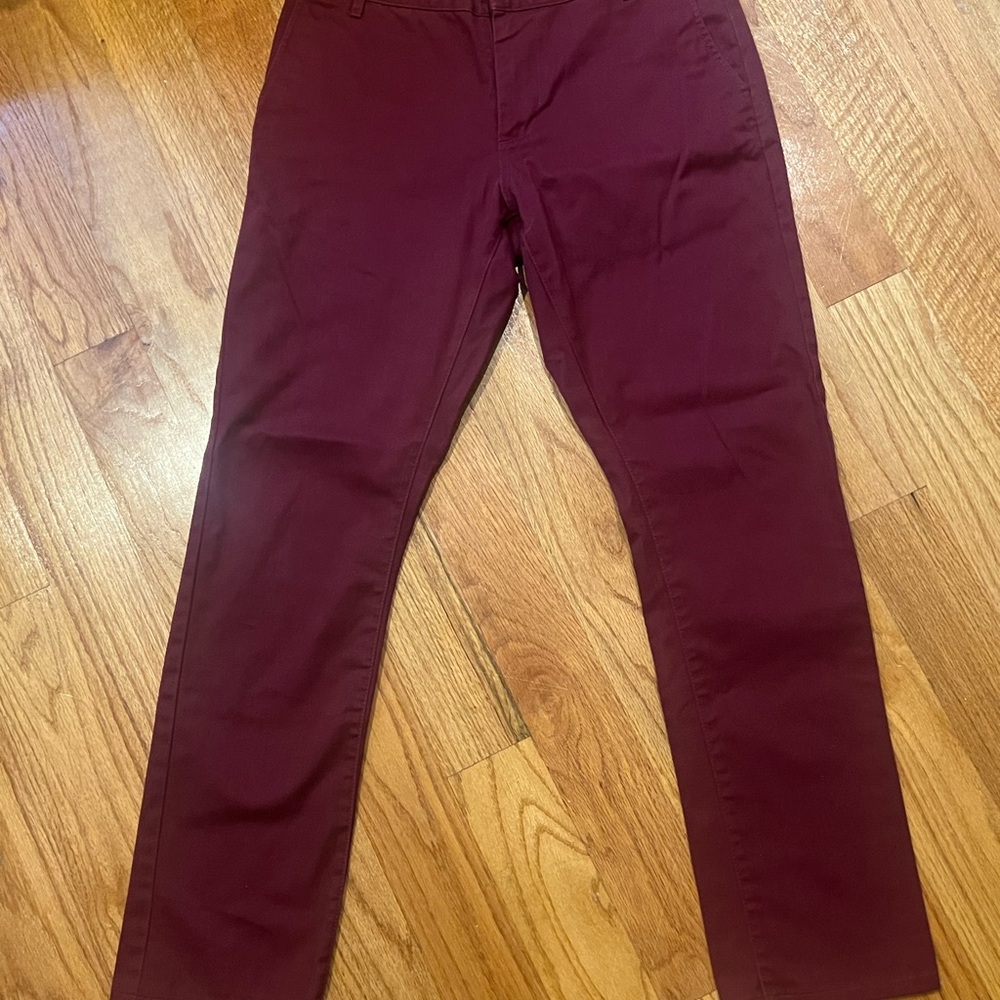 Obey Red Chinos Casual Straight-Leg Pants 28x28